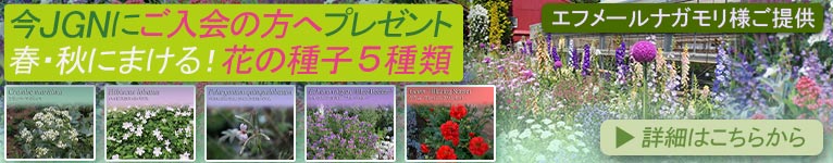 2023年3月27日～今JGNにご入会の方へ 春・秋にまける！花の種子5種類プレゼント《エフメールナガモリ様ご提供》